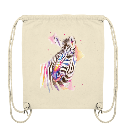 Buntes Zebra - Organic Gym-Bag