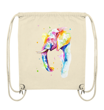 Lade das Bild in den Galerie-Viewer, Bunter Elefant - Organic Gym-Bag
