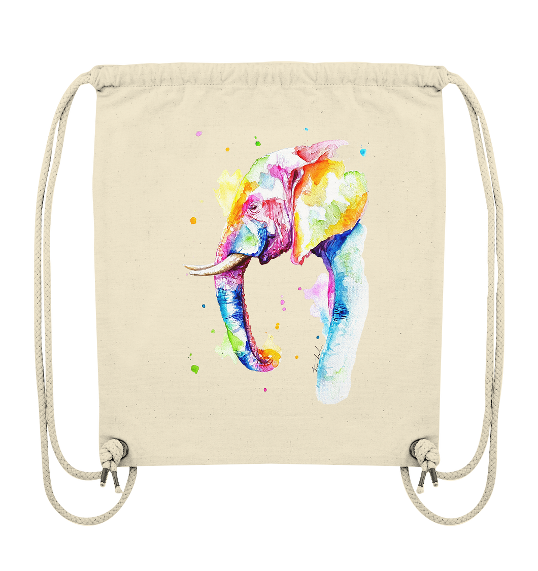 Bunter Elefant - Organic Gym-Bag