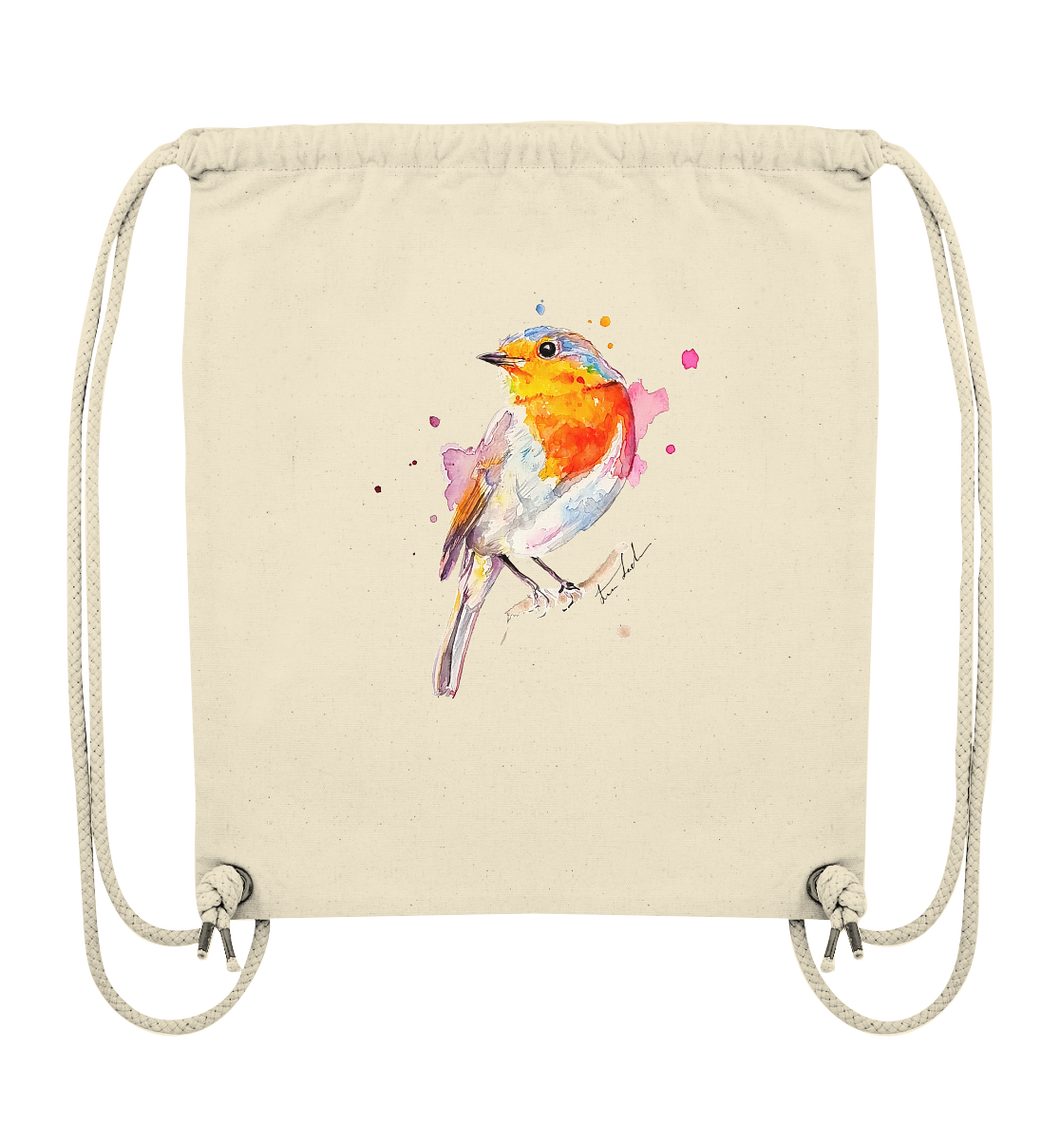 Buntes Rotkehlchen - Organic Gym-Bag