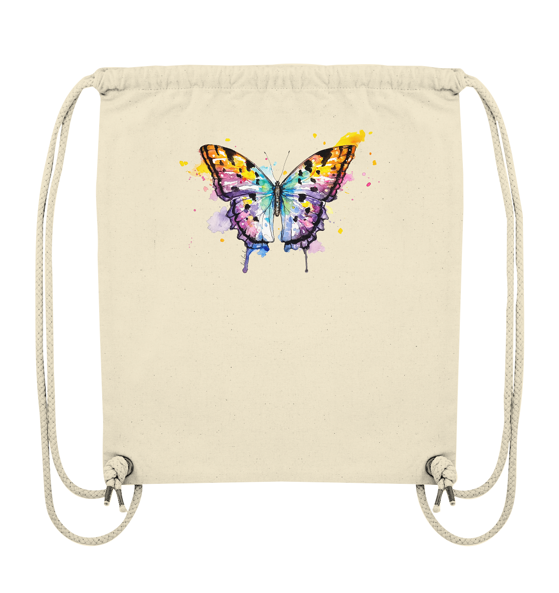Bunter Schmetterling - Organic Gym-Bag