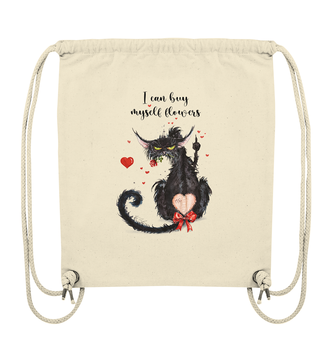 Feministische Valentins - F**U-Cat  - Organic Gym-Bag