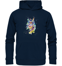 Lade das Bild in den Galerie-Viewer, Bunte Katze - Organic Hoodie
