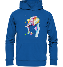 Lade das Bild in den Galerie-Viewer, Bunter Elefant - Organic Hoodie
