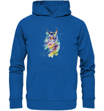 Lade das Bild in den Galerie-Viewer, Bunte Katze - Organic Hoodie
