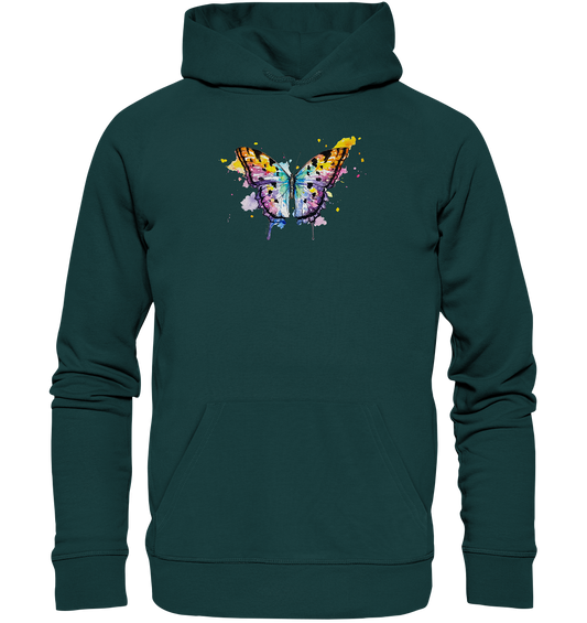 Bunter Schmetterling - Organic Hoodie