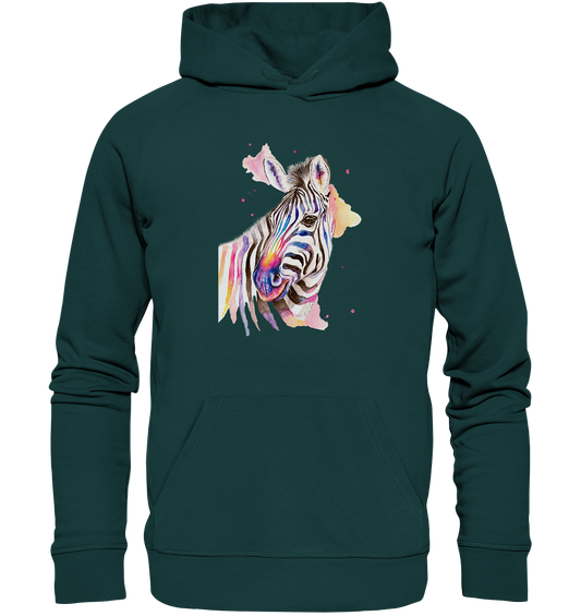 Buntes Zebra - Organic Hoodie