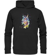 Lade das Bild in den Galerie-Viewer, Bunte Katze - Organic Hoodie
