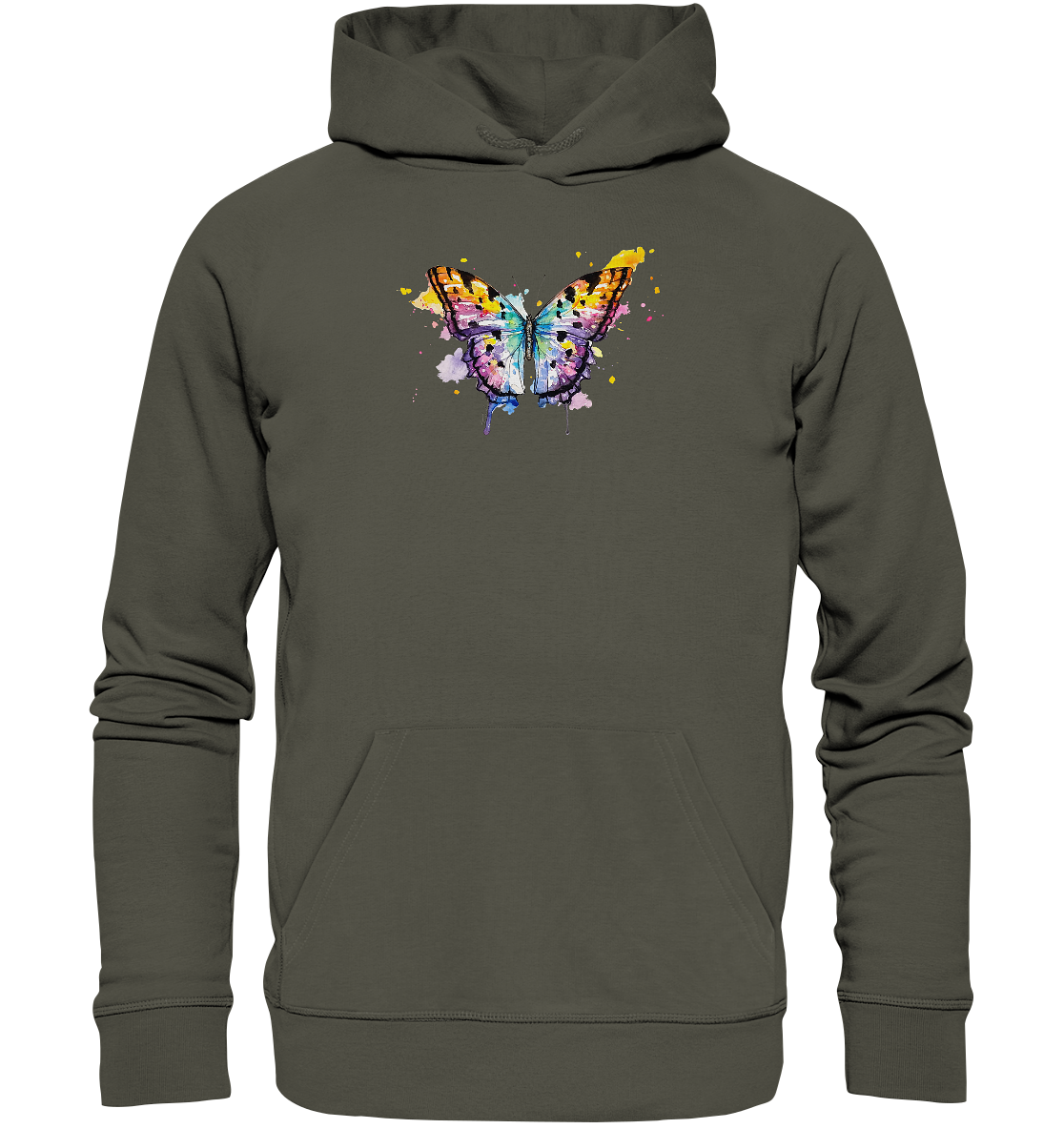 Bunter Schmetterling - Organic Hoodie