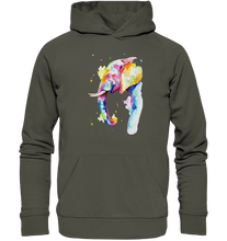 Lade das Bild in den Galerie-Viewer, Bunter Elefant - Organic Hoodie
