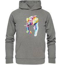 Lade das Bild in den Galerie-Viewer, Bunter Elefant - Organic Hoodie
