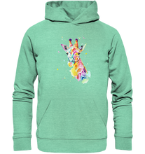 Lade das Bild in den Galerie-Viewer, Bunte Giraffe - Organic Hoodie
