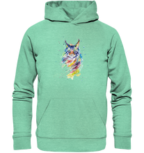 Lade das Bild in den Galerie-Viewer, Bunte Katze - Organic Hoodie
