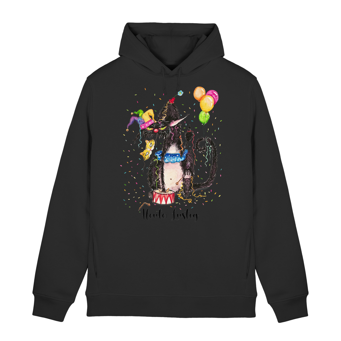 Lustige F*U-Cat  - Organic Hoodie B&C