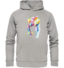 Lade das Bild in den Galerie-Viewer, Bunter Elefant - Organic Hoodie
