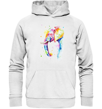 Lade das Bild in den Galerie-Viewer, Bunter Elefant - Organic Hoodie
