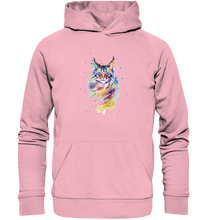 Lade das Bild in den Galerie-Viewer, Bunte Katze - Organic Hoodie
