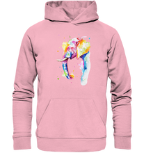 Lade das Bild in den Galerie-Viewer, Bunter Elefant - Organic Hoodie

