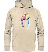 Lade das Bild in den Galerie-Viewer, Bunter Elefant - Organic Hoodie
