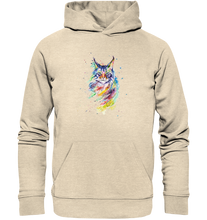 Lade das Bild in den Galerie-Viewer, Bunte Katze - Organic Hoodie
