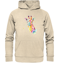 Lade das Bild in den Galerie-Viewer, Bunte Giraffe - Organic Hoodie
