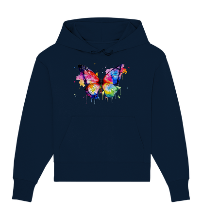 Motiv farbenfroher Schmetterling - Organic Oversize Hoodie