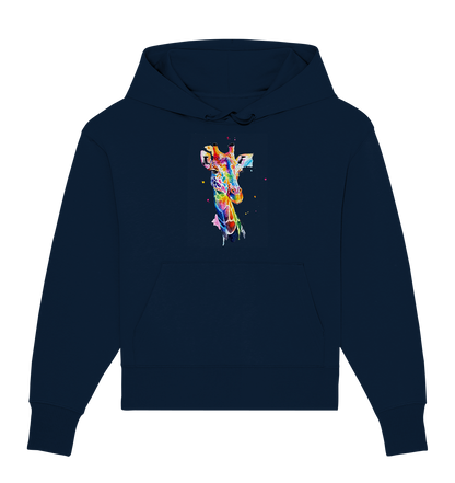 Motiv farbenfrohe Giraffe - Organic Oversize Hoodie