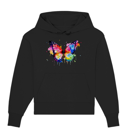 Motiv farbenfroher Schmetterling - Organic Oversize Hoodie