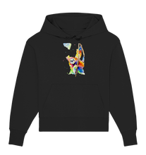 Lade das Bild in den Galerie-Viewer, Buntes Faultier - Organic Oversize Hoodie
