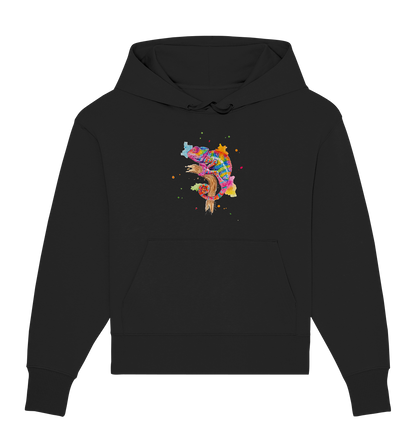 Buntes Chamäleon  - Organic Oversize Hoodie