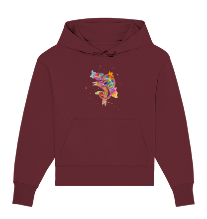 Buntes Chamäleon  - Organic Oversize Hoodie