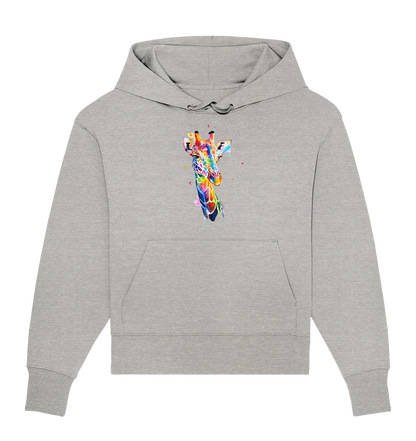 Motiv farbenfrohe Giraffe - Organic Oversize Hoodie