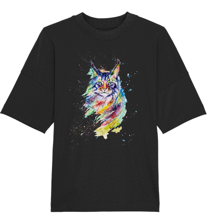 Bunte Katze - Organic Oversize Shirt