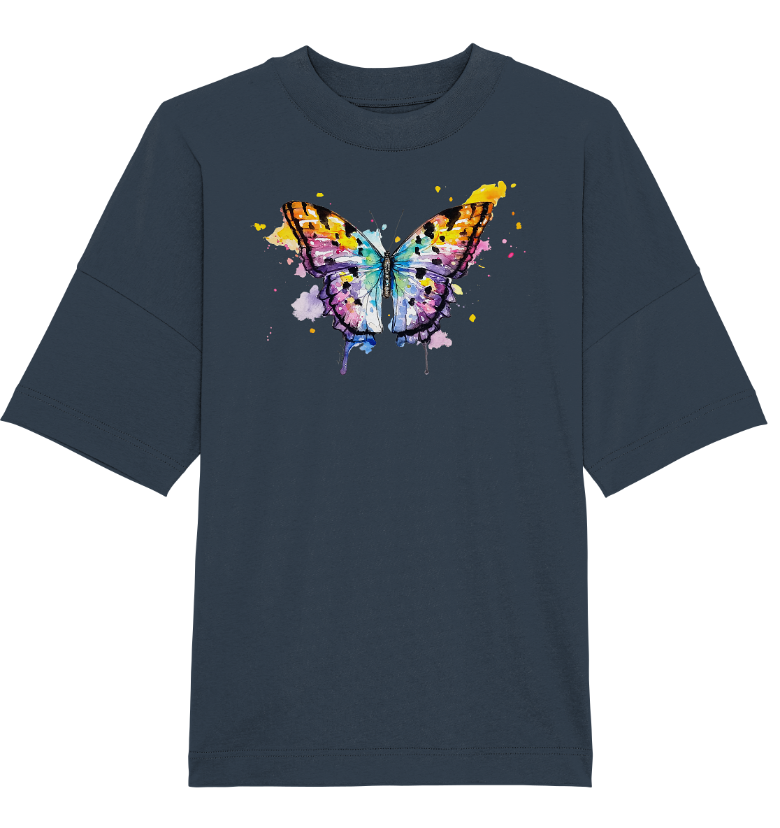 Bunter Schmetterling - Organic Oversize Shirt