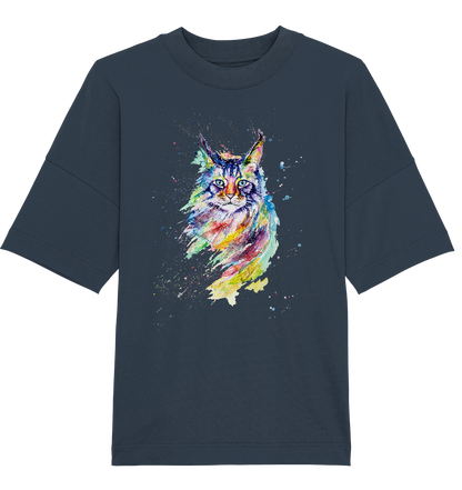 Bunte Katze - Organic Oversize Shirt