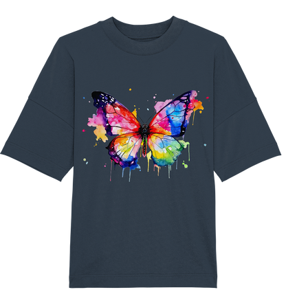 Motiv farbenfroher Schmetterling - Organic Oversize Shirt