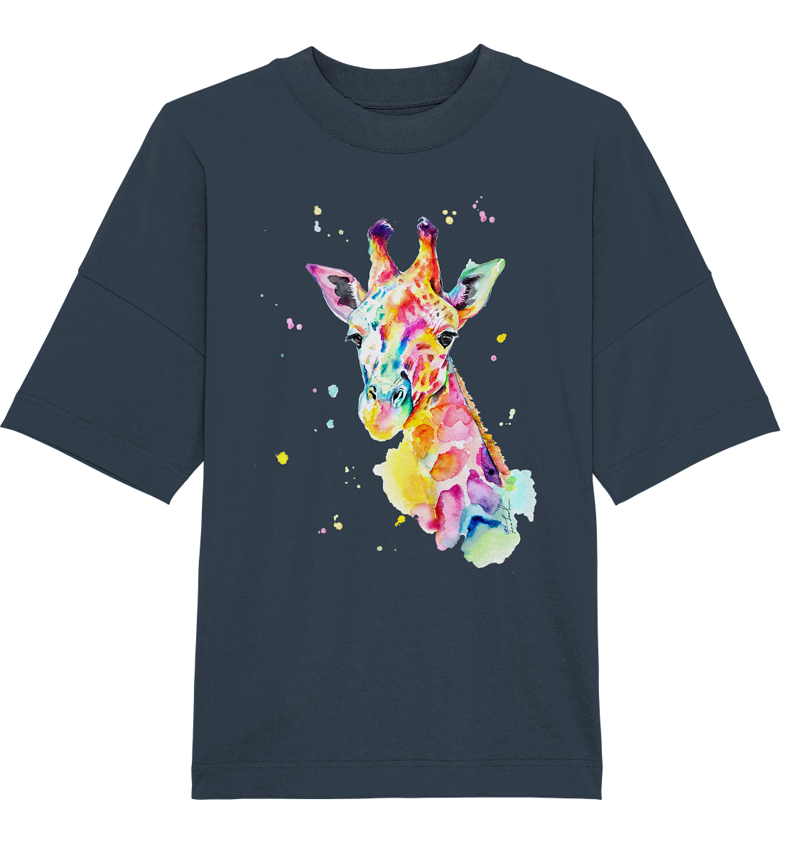 Bunte Giraffe - Organic Oversize Shirt