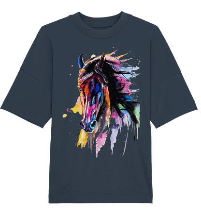 Schwarzes Pferd - Organic Oversize Shirt