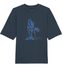 Lade das Bild in den Galerie-Viewer, Blaues Einhorn - Organic Oversize Shirt
