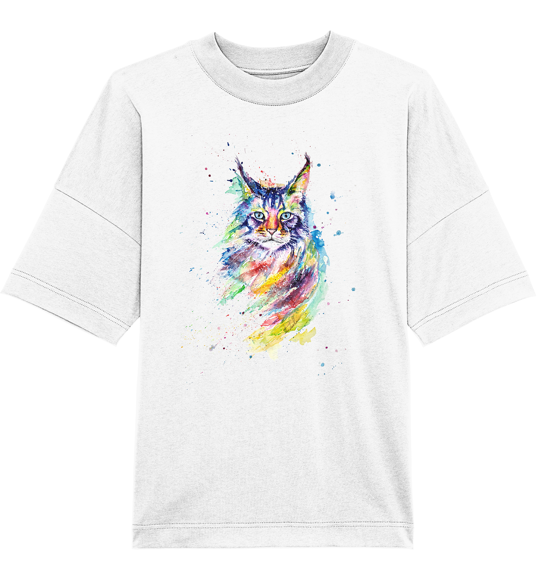 Bunte Katze - Organic Oversize Shirt