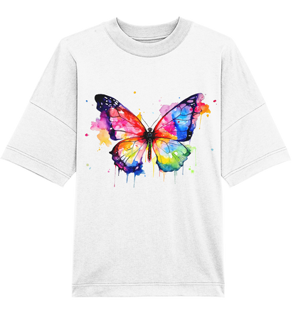Motiv farbenfroher Schmetterling - Organic Oversize Shirt