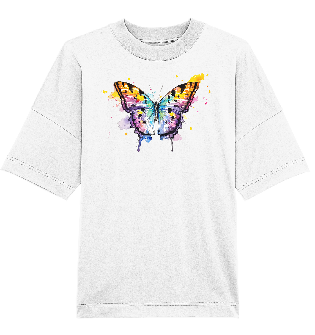 Bunter Schmetterling - Organic Oversize Shirt