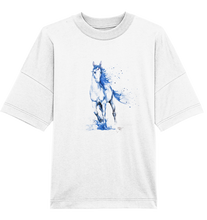 Lade das Bild in den Galerie-Viewer, Blaues Einhorn - Organic Oversize Shirt
