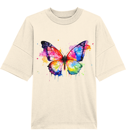 Motiv farbenfroher Schmetterling - Organic Oversize Shirt