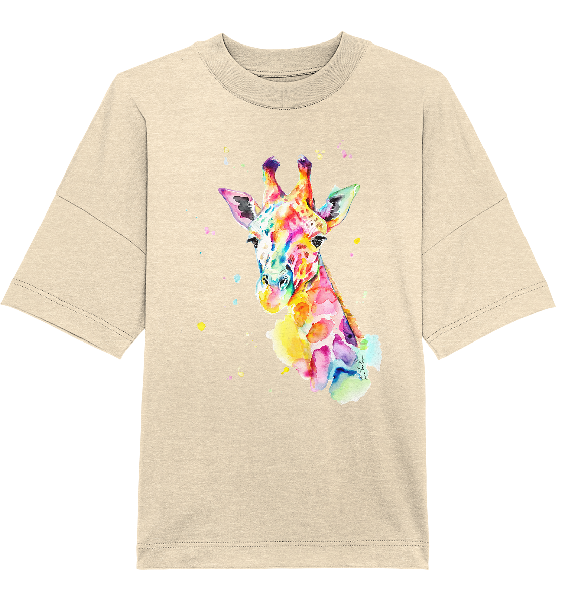 Bunte Giraffe - Organic Oversize Shirt