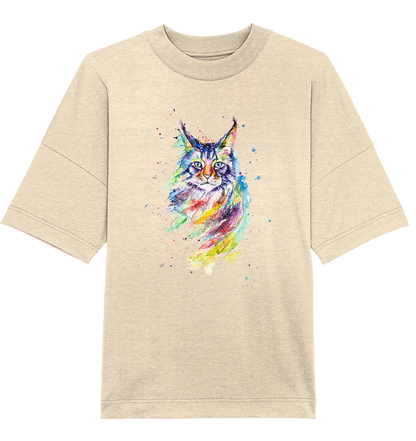 Bunte Katze - Organic Oversize Shirt