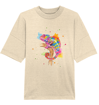 Buntes Chamäleon  - Organic Oversize Shirt