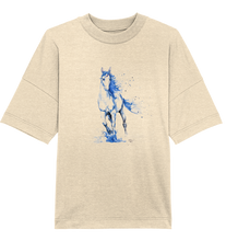 Lade das Bild in den Galerie-Viewer, Blaues Einhorn - Organic Oversize Shirt
