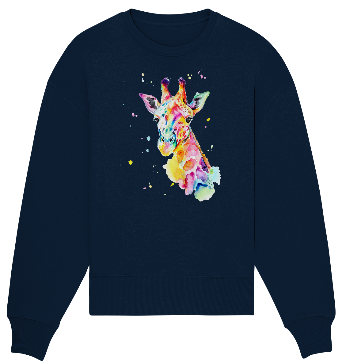 Bunte Giraffe - Organic Oversize Sweatshirt