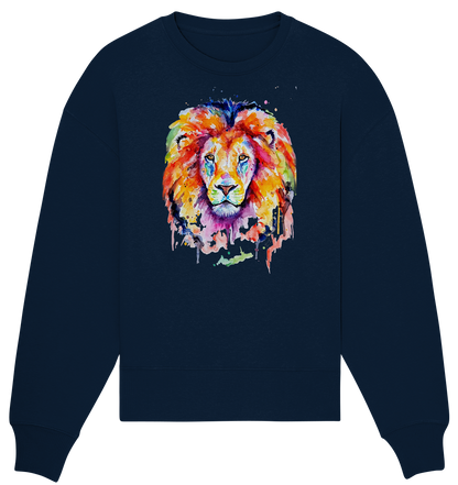 Bunter Löwe - Organic Oversize Sweatshirt